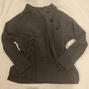 Loft sweatshirt gray with oversized buttons